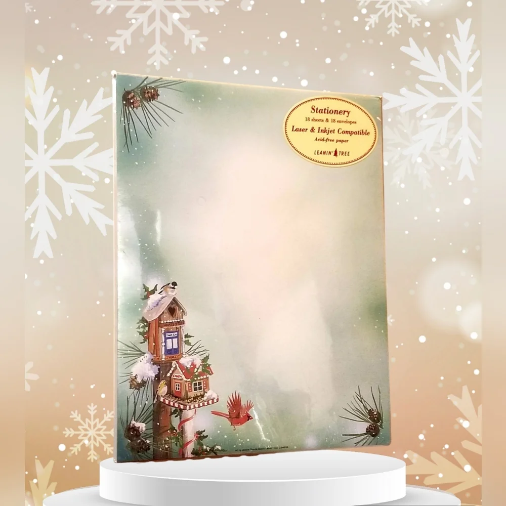 🌲Leanin' Tree ❄Winter Stationery,🐦Birds &‎ Birdhouses, NWT